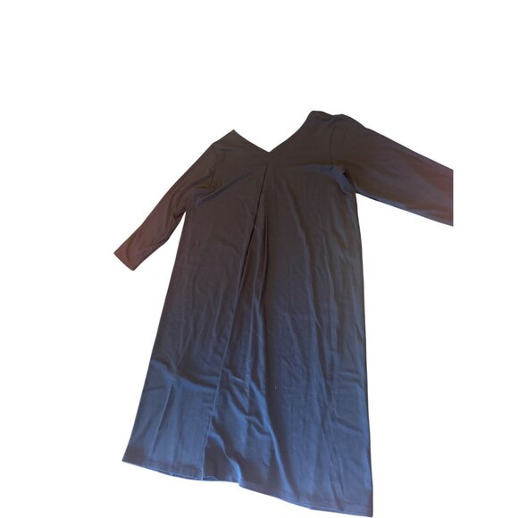 J. Jill Wearever Collection Black V-Neck Dress S Petite Minimalist Lagenlook - Picture 5 of 5